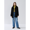 W FLUFFY WOOL HALF COAT