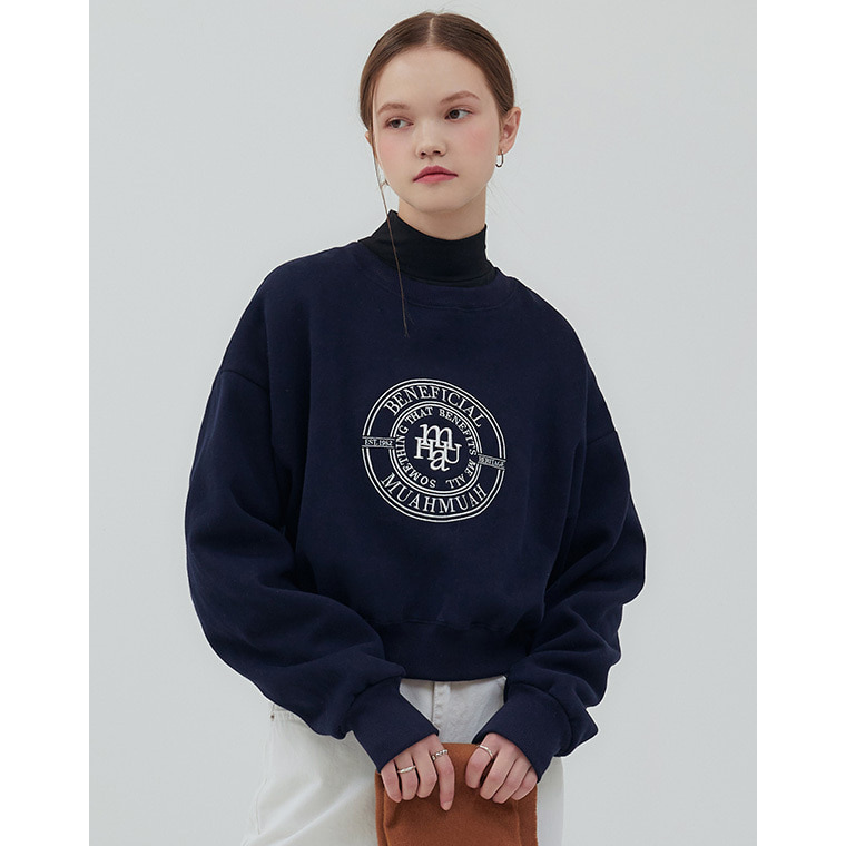 STITCH CROP SWEATSHIRT