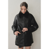 Unsemble Per Leather Mustang Half Coat