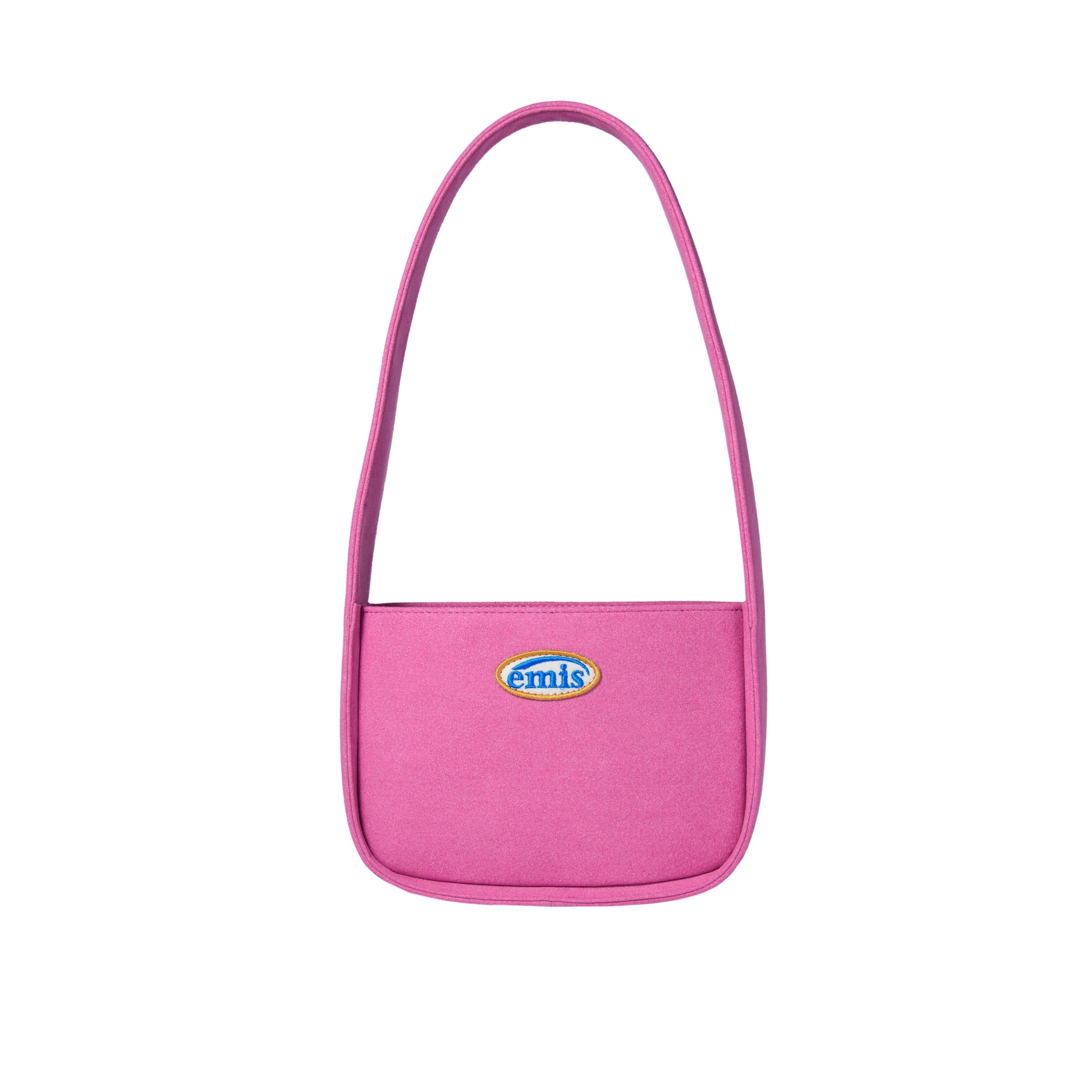 MINI WAPPEN SUEDE SHOULDER BAG - PINK
