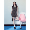 W STRIPE KNIT SKIRT SET-UP