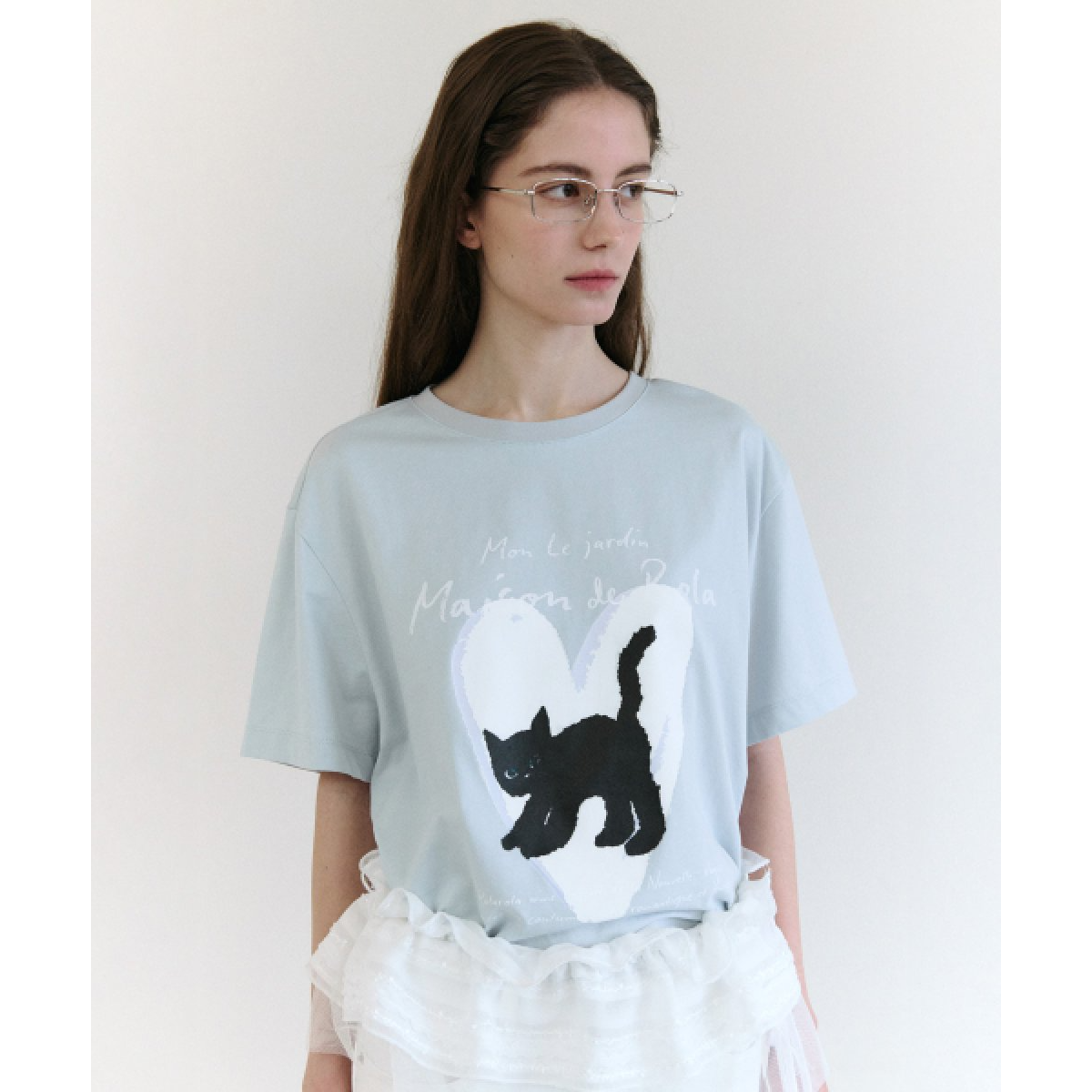 HEART CAT FRIENDS LOOSE FIT T-SHIRT