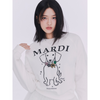 [EXCLUSIVE] SWEATSHIRT RAGLAN SWING THE TAIL DDANJI FLOWER NECKLACE MULTICOLOR
