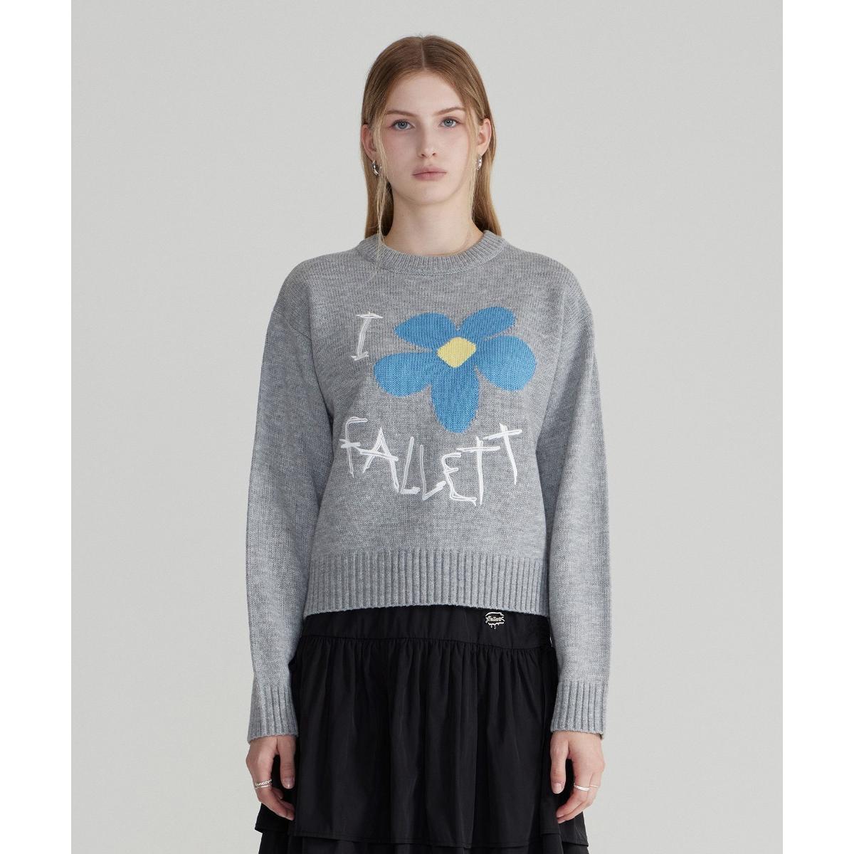 DRAWING FLOWER KNIT