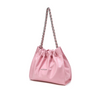 [Cocochain] Pink Silver Decorated Drawstring Chain Shoulder Bag S