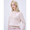 MOHAIR ROUND NECK SATIN SPADE