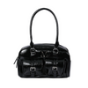 BIRUS METAL LOGO ENAMEL 2-BELT POCKET SHOULER BAG UNISEX