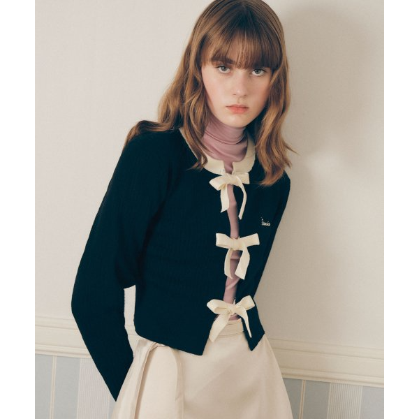 RIBBON LONG SLEEVE CARDIGAN