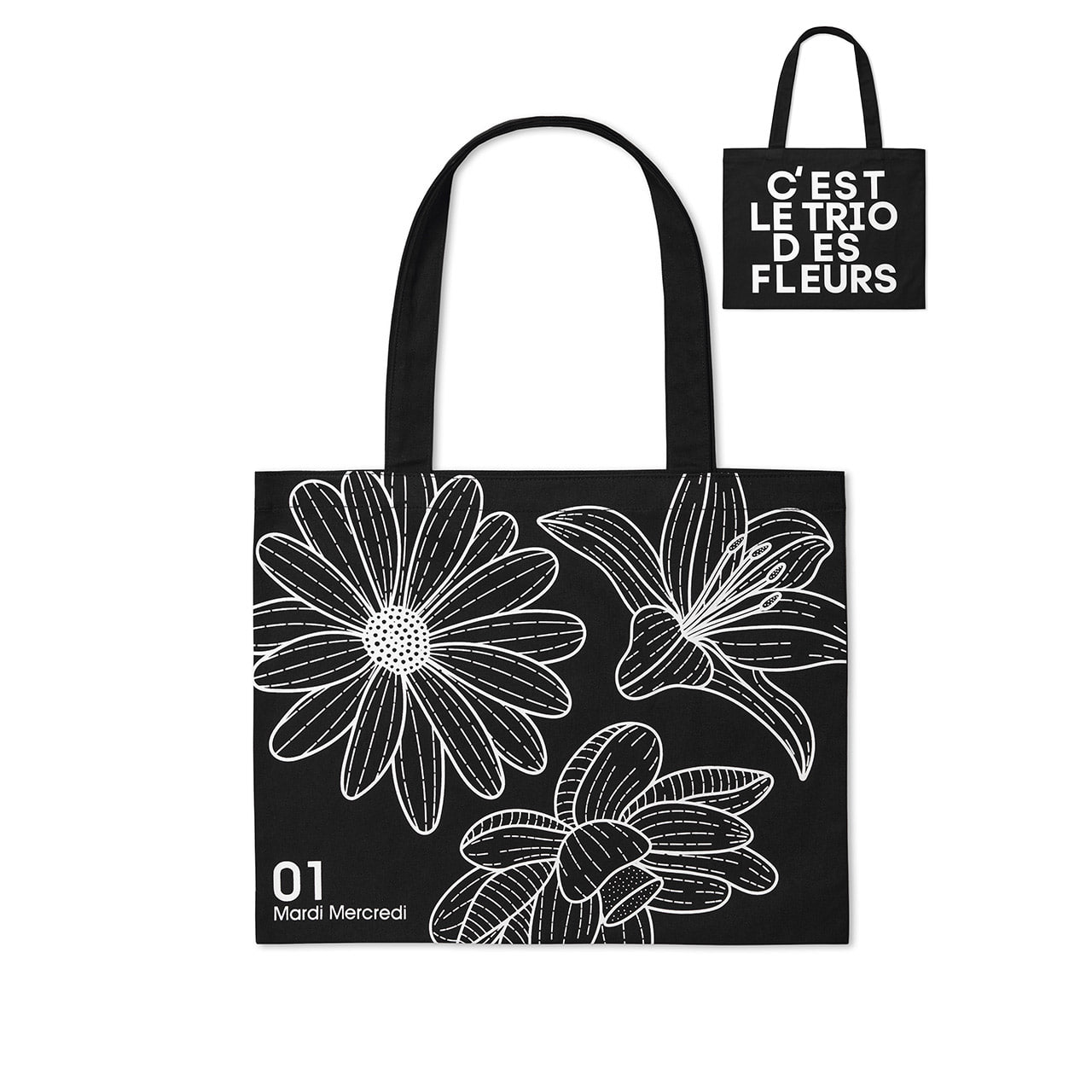 CANVAS BAG TRIPLE FLOWER