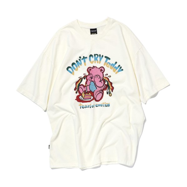 Don't Cry Teddy Pigment Short Sleeve T-Shirt