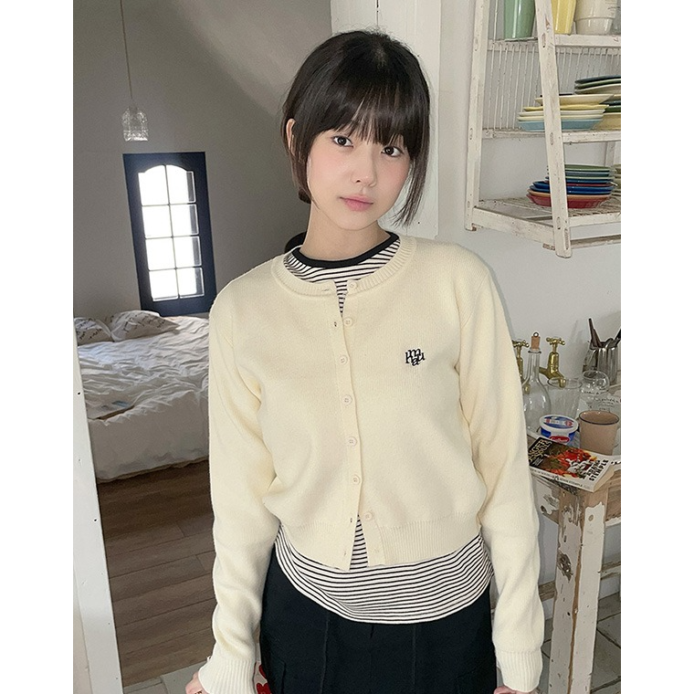 STITCH LOGO ROUND CARDIGAN
