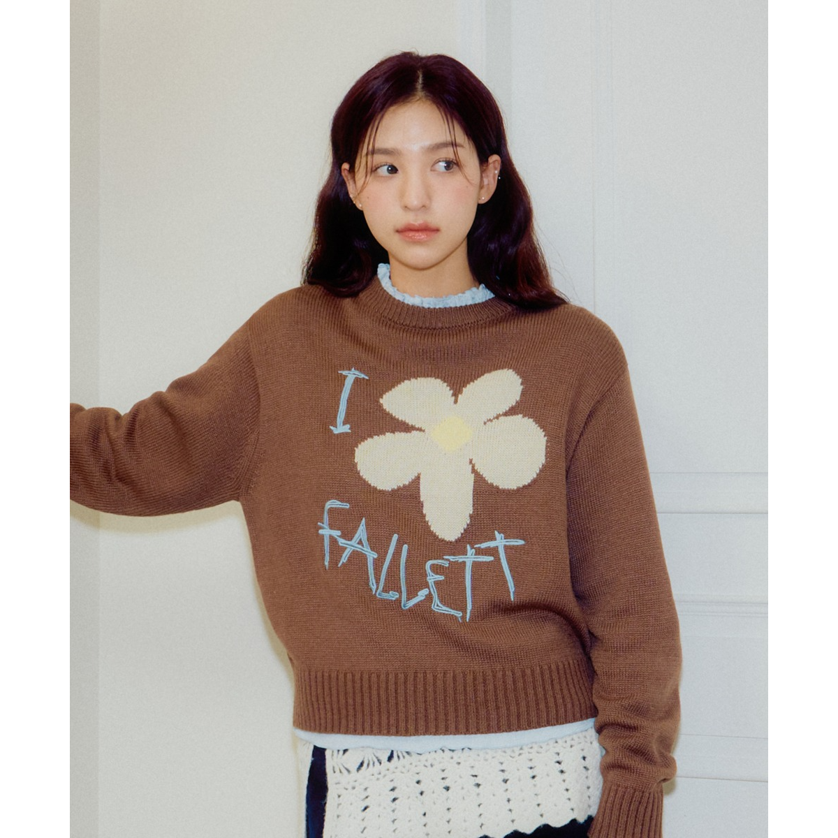 DRAWING FLOWER KNIT