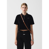 W VELOUR JERSEY CROP TEE