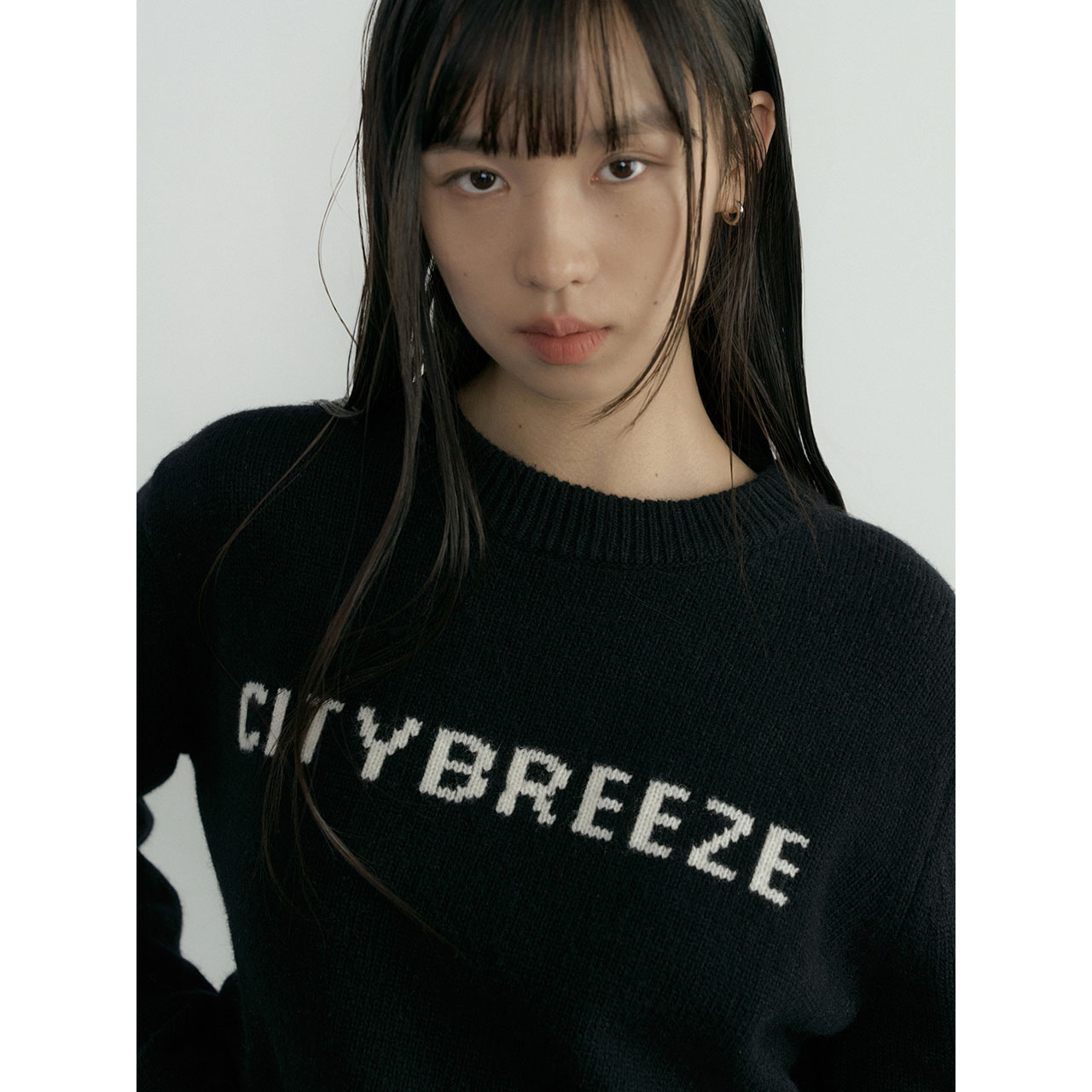 ESSENTIAL LAMBSWOOL LETTERING LOGO KNIT