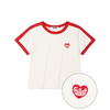 HEART EMBLEM RINGER SHORT SLEEVE TEE