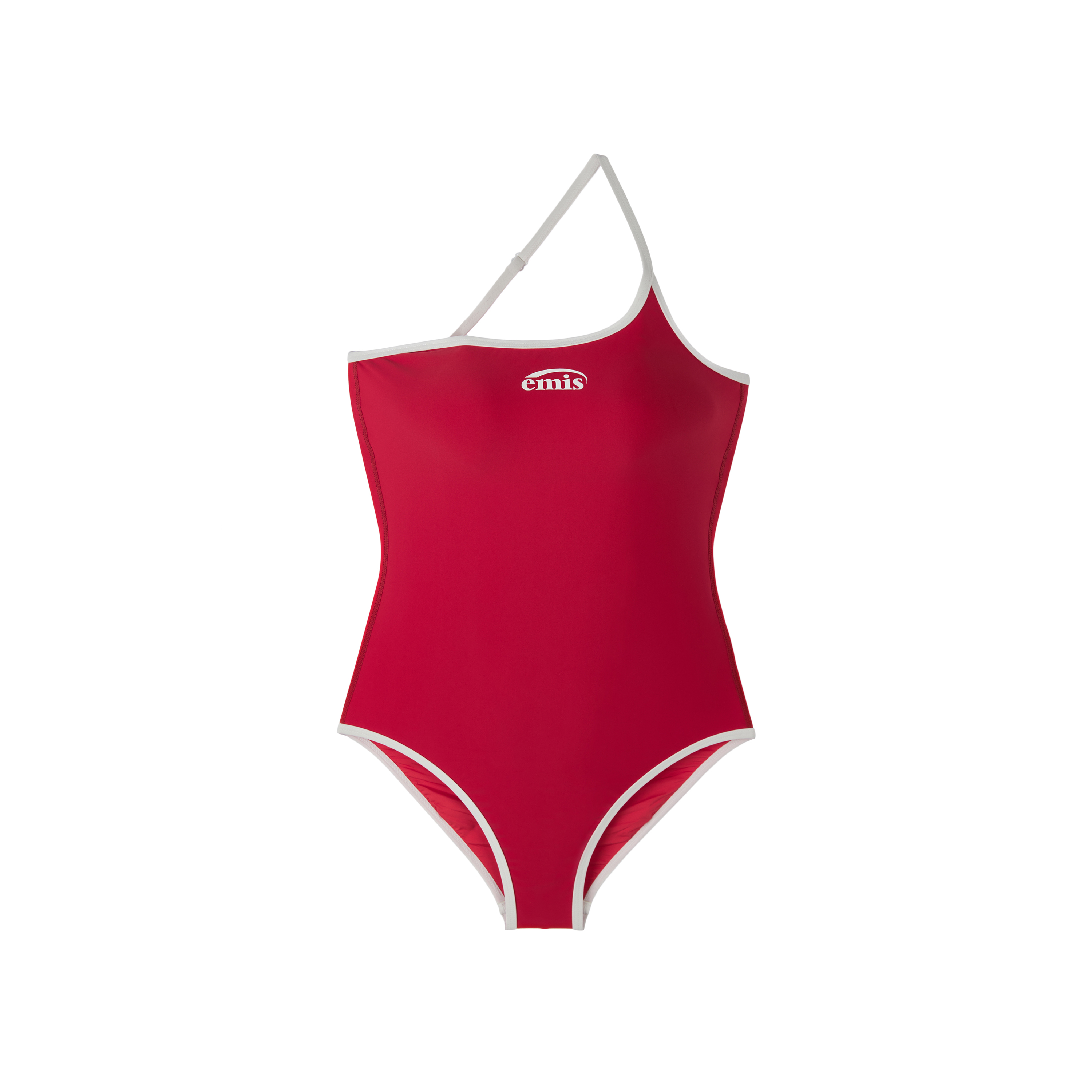 LOGO ONE-SHOULDER SWIMSUIT