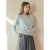 WOOL BLENDING CUT-OUT WRAP SWEATER