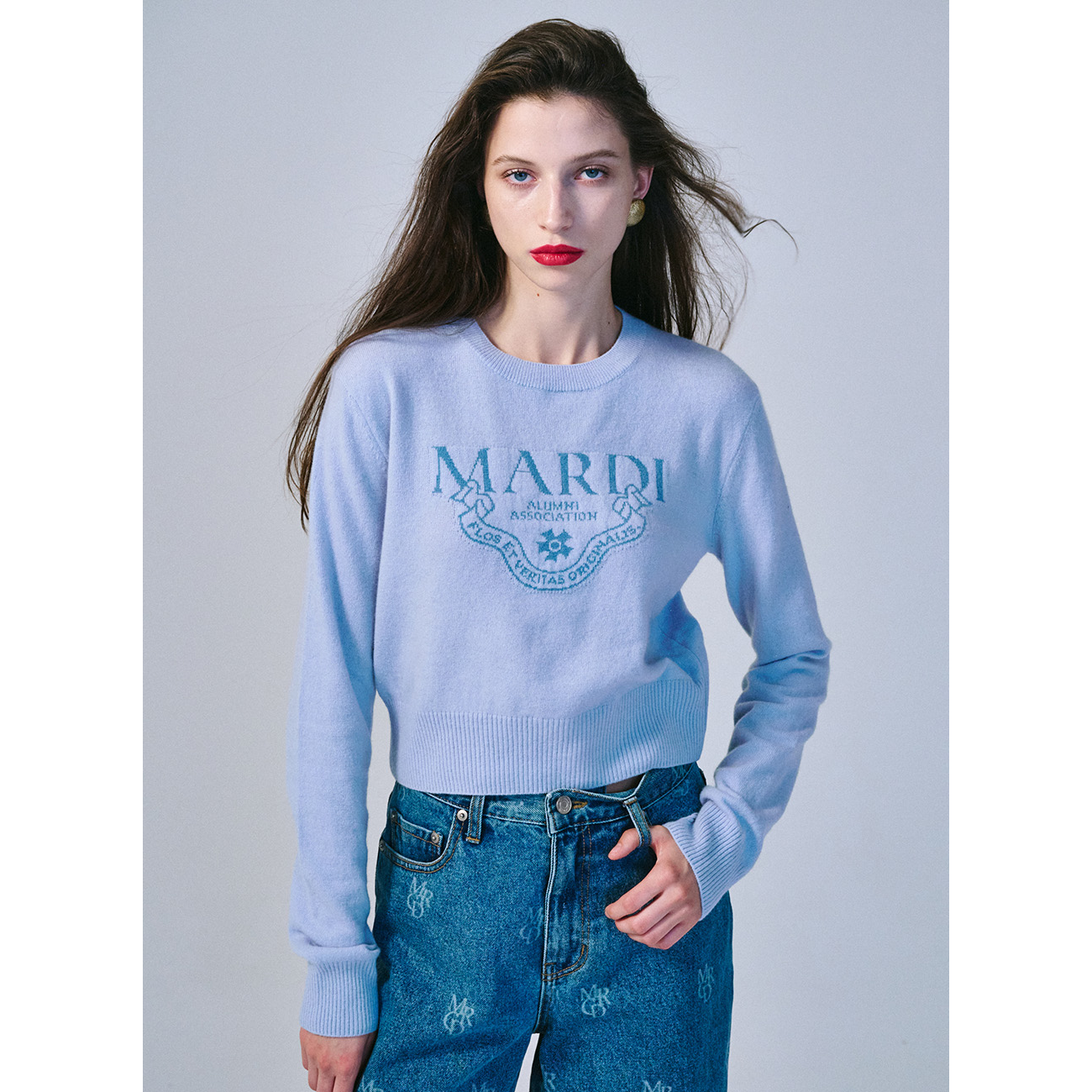 CASHMERE CROPPED CREW NECK ALUMNI CLASSIQUE