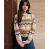 CASHMERE WOOL BLENDED JACQUARD KNIT