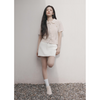 W FRAY EDGE DENIM MINI SKIRT