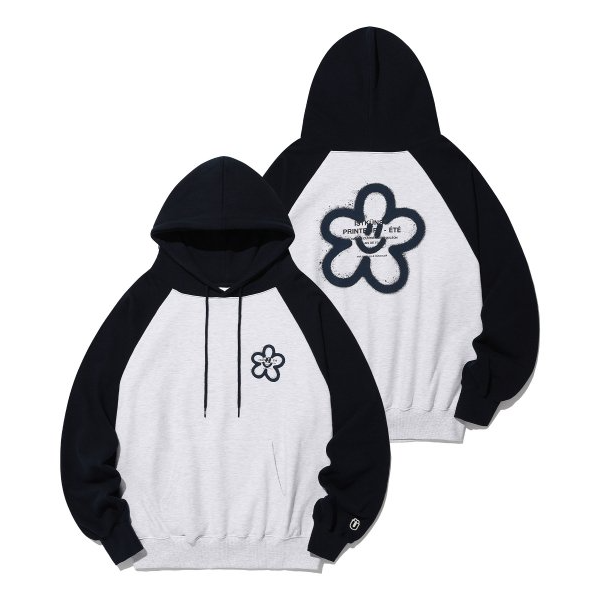 FLOWER & SMILEY RAGLAN HOODIE