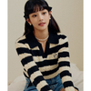 COLLAR STRIPE BOARDER KNIT