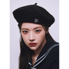 CIRCLE LOGO EMBROIDERY WOOL BERET