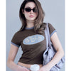 Heidi Check Ringer Tee