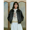 Leather Blouson Jacket