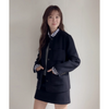 No Collar Wool Blended Jacket