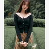 FRILL COLLAR CARDIGAN