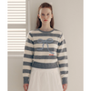 WOOL BLENDED RIBBON STRIPE KNIT