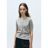 W ROUND NECK HALF CARDIGAN