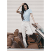 W SLIM STRAIGHT DENIM PANTS