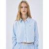 COTTON CROPPED SHIRT STRIPE