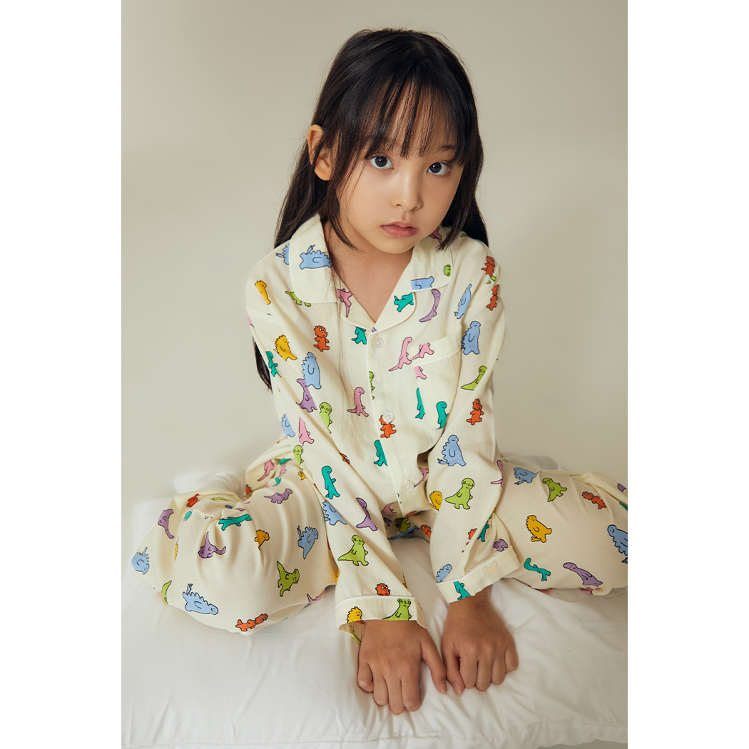 (Joguman Studio) Kids Long Sleeve Pyjamas - Yellow