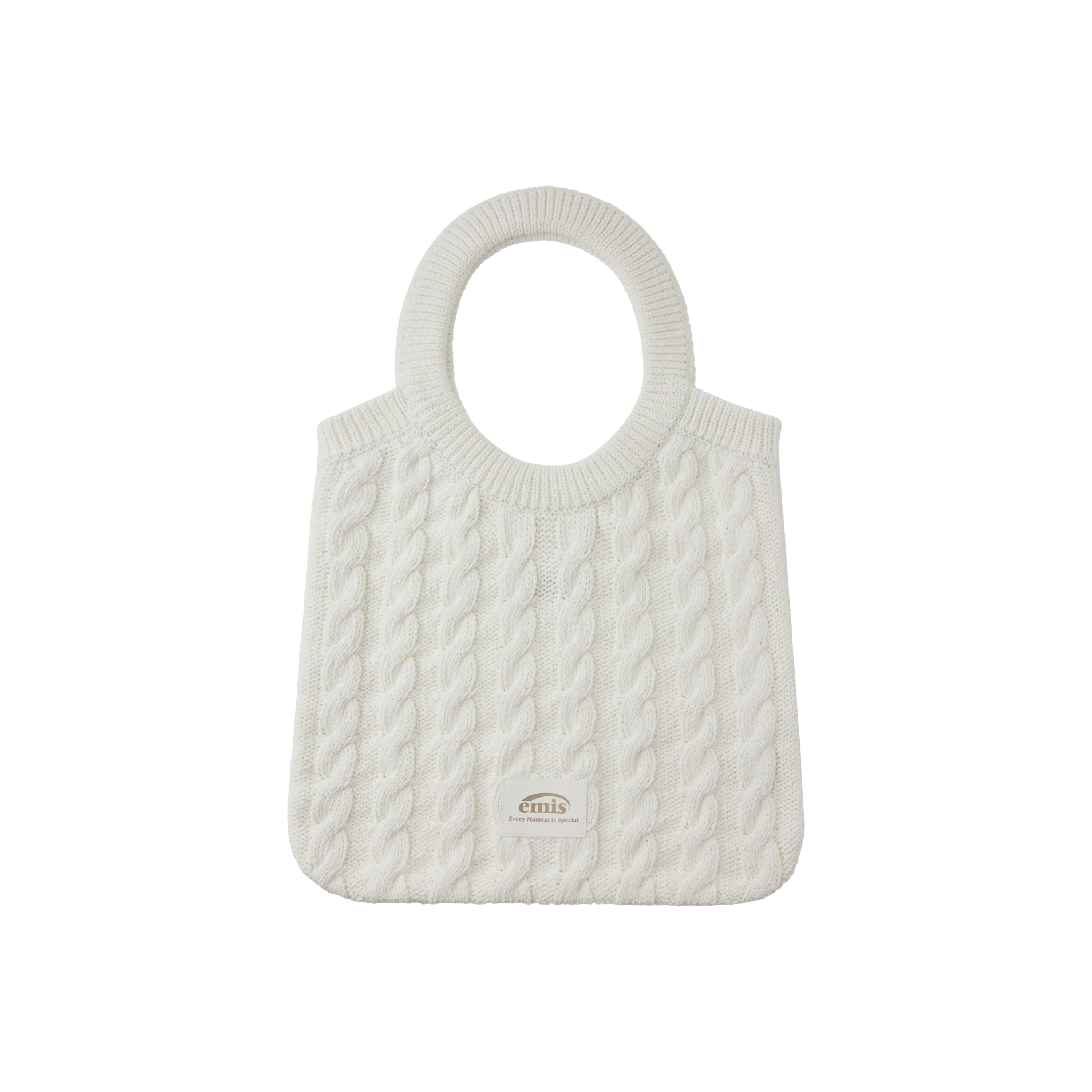 【EMIS】CABLE COTTON KNIT BAG R4901 Emis Cable Cotton Knit Bag White | eBay