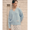 BOUCLE V NECK KNIT