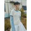 W CIRCLE LOGO TERRY SHORT SLEEVE TEE - IVORY