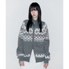 NORDIC JACQUARD TWOWAY ZIP-UP KNIT
