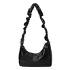 ROUSSEL METAL LOGO SHIRRING CROSS BAG UNISEX