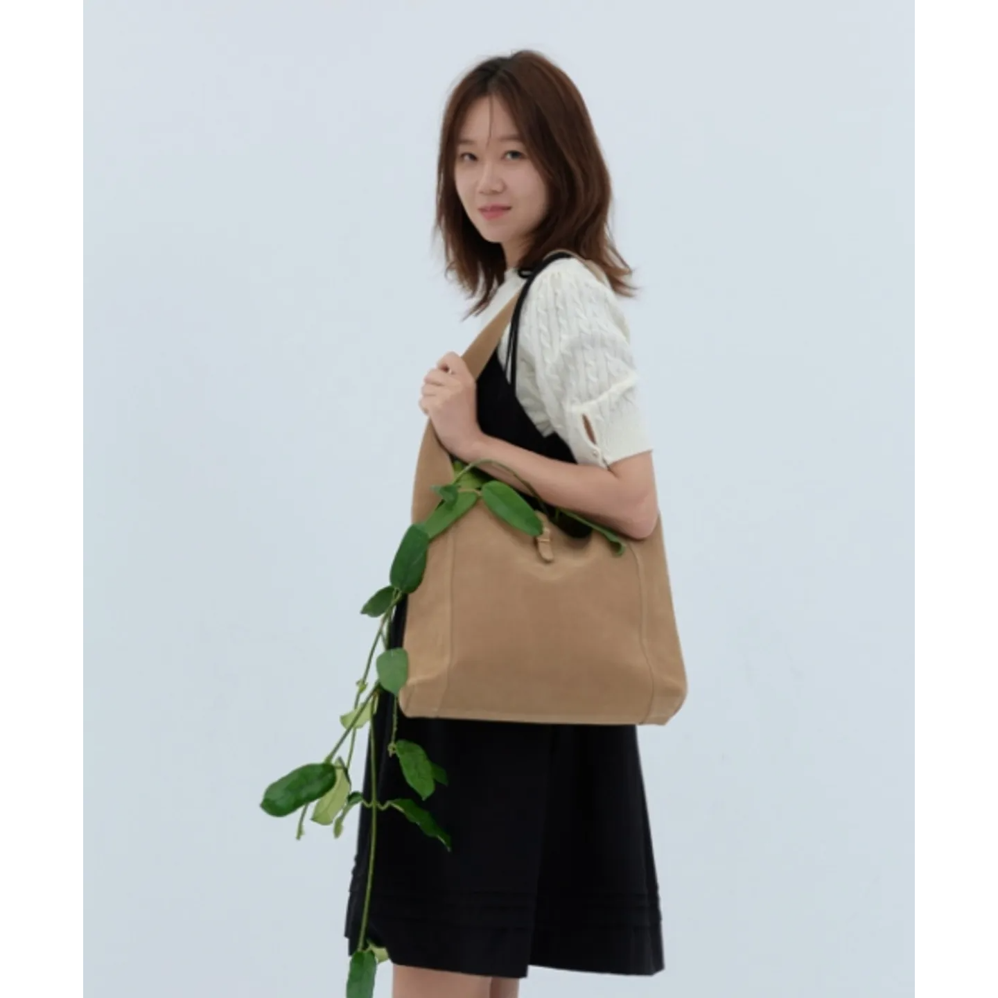 Suede Shoulder Buckle Bag