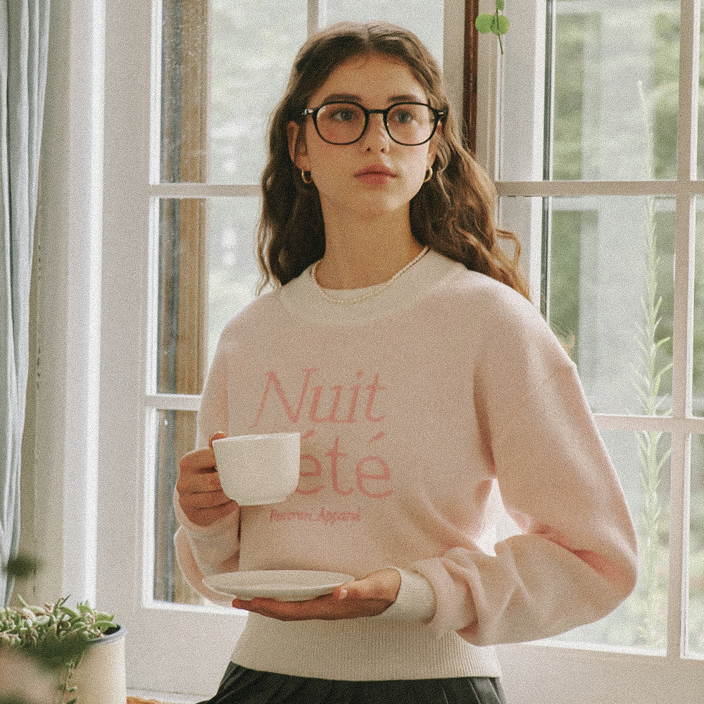 NUIT D ETE BALLOON KNIT PULLOVER - IVORY