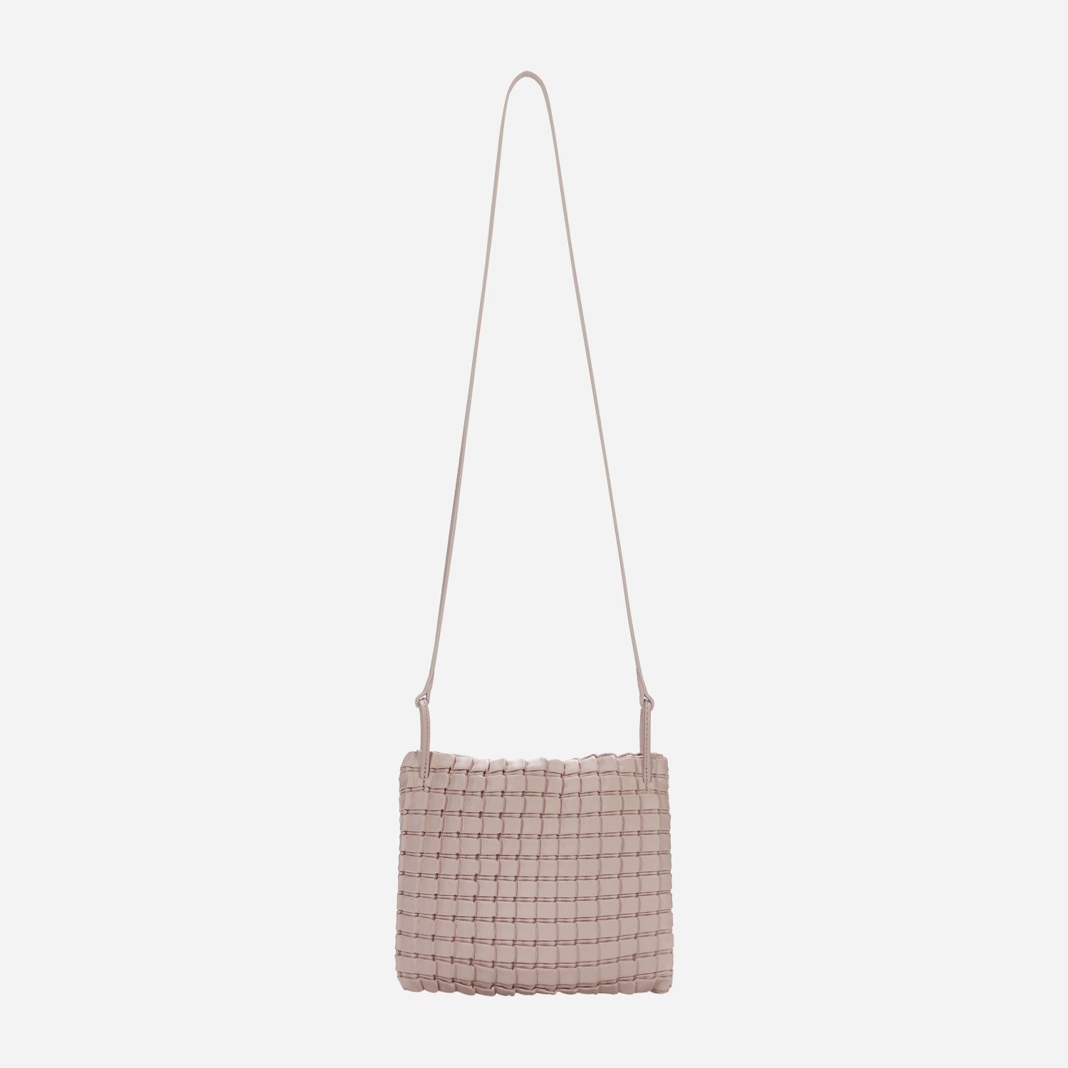 Square Embossed Bag Mini Crossover - Light Pink