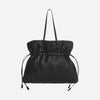 Square Embossed Bag Big Tote - Black