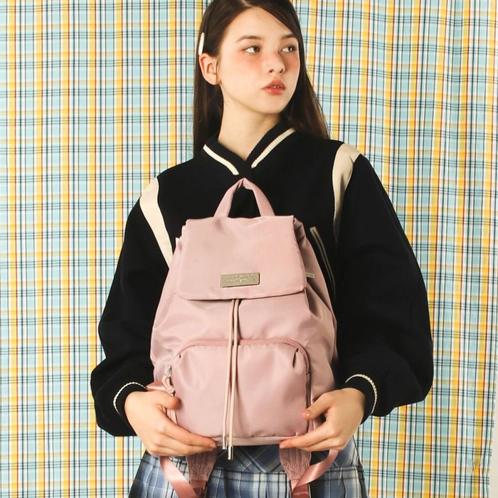 304 Small Nylon Draw Flap Backpack