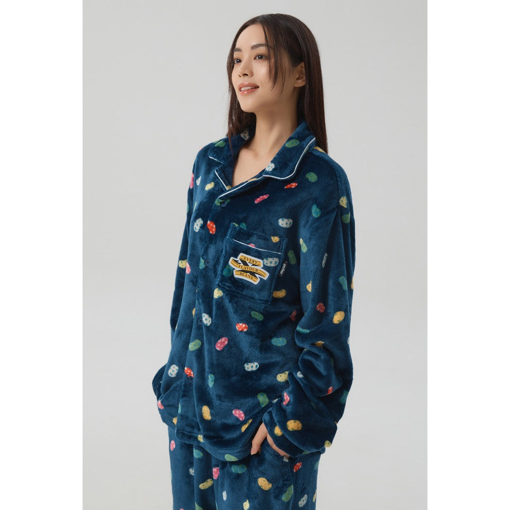 (Harry Potter 2025) Sleep pajamas that Muggles can't wear 長袖珊瑚毛毛睡衣套裝