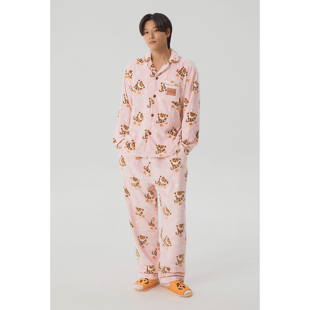 (Mujik Tiger 2025) Rolling Mujik Tiger Sleep Pajama 長袖珊瑚毛毛睡衣套裝