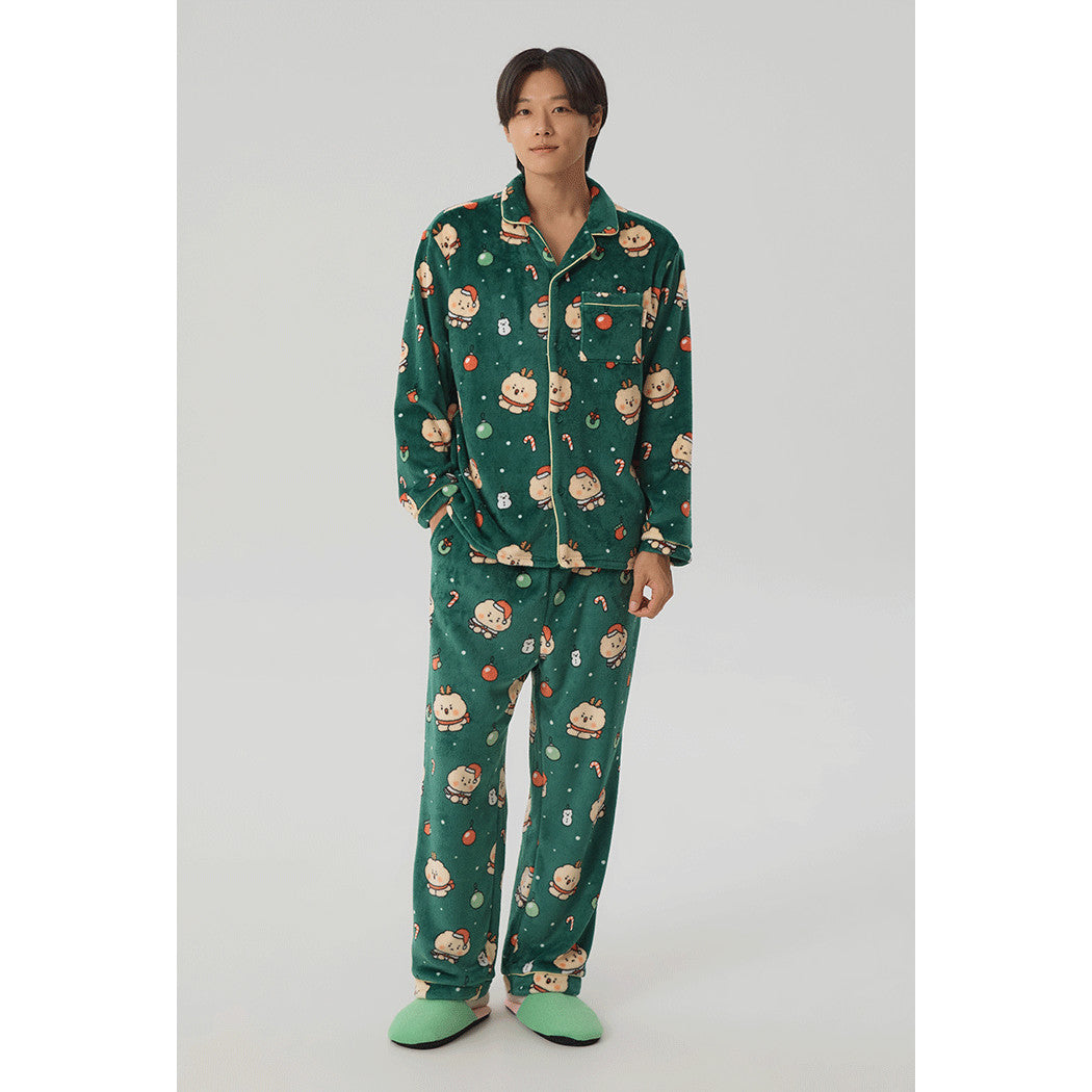 (The Broken Bear 2025)Sleep pajamas worn with Buangdan 長袖珊瑚毛毛睡衣套裝