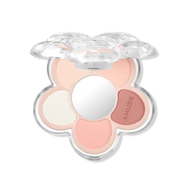 [My Melody & Kuromi] Amuse Flora Eye Palette Limited Plan (+ Keyring+Character Seal)